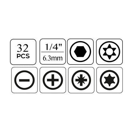طقم راسيات براغي 33 قطعة ياتو