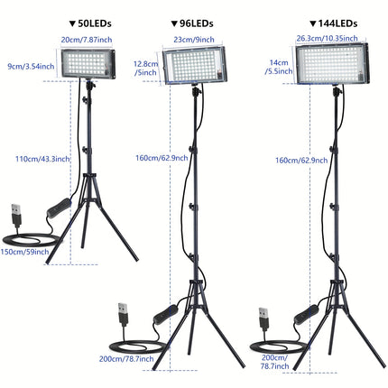 ضوء عمل ليدمع حامل ثلاثي القوائم قابل للتعديل