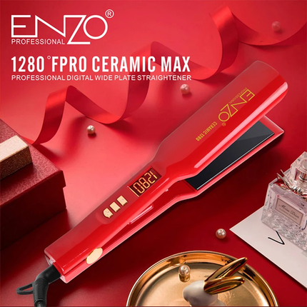 ستريتنر الشعر مع سيروم بحرارة 1280 فهرنهايت مناسب للبروتين والكيراتين ماركة ENZO
