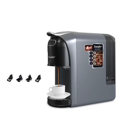 ماكينة قهوة تدعم الكبسولات والقهوة المطحونة 4 بـ 1 بمضخة ضغط عالية 19 بار ماركة Sonifer