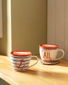 Marine Cordy Ceramic Mug Set - 245 ml