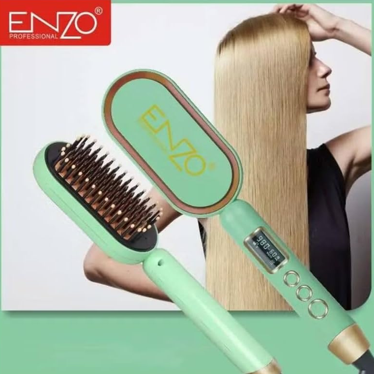 فرشاة سشوار الشعر بدرجة حرارة عالية 12800 فهرنهايت ماركة ENZO | ENZO فرشاة سشوار الشعر بدرجة حرارة عالية 12800 فهرنهايت ماركة ENZO | ENZO