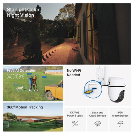 كاميرا أمان خارجية متحركة بدقة 4 ميجا بكسل | Tapo.C520WS