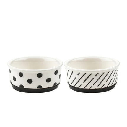 Zoofari Cat Bowl Ceramic x2pcs