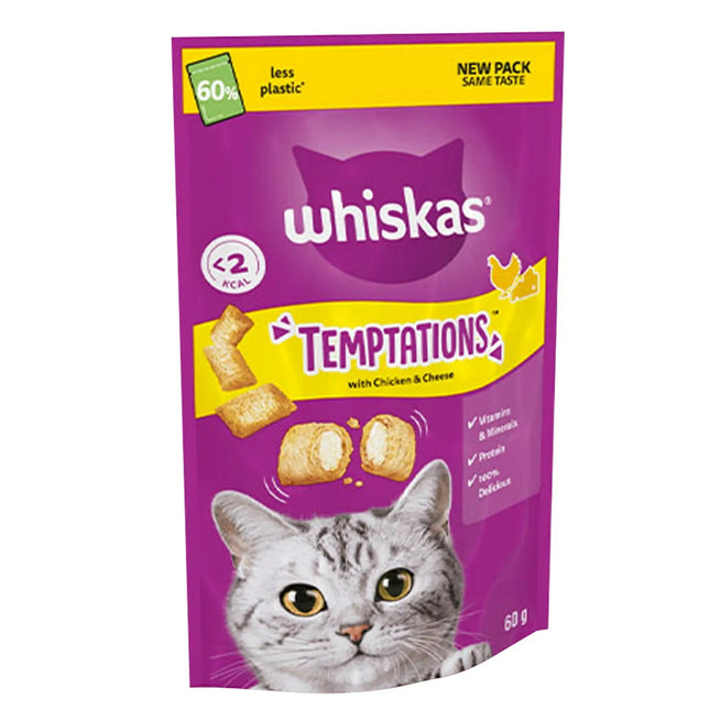 WHISKAS® TEMPTATIONS™ with Chicken & Cheese  60g