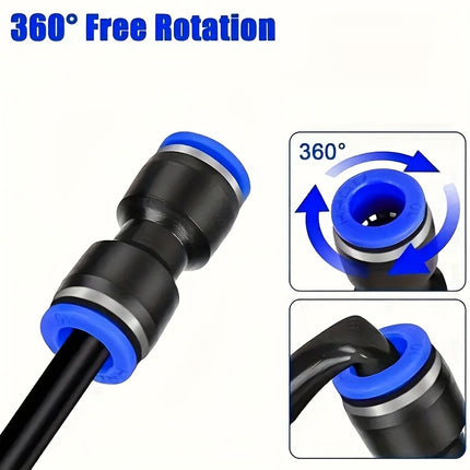 مجموعة توصيل هواء سريعة الإصدار – 90 قطعة (مقاسات 4/6/8/10/12 مم)