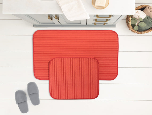 Matilda 2-Piece Bath Mat Set in Orange