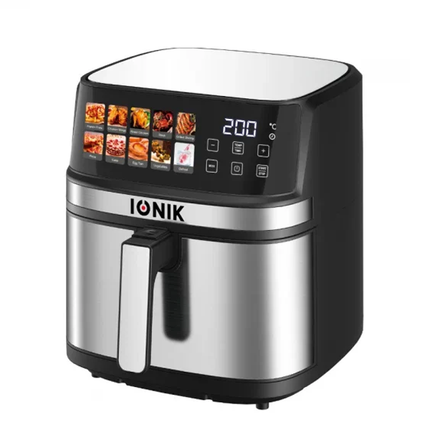 قلاية هوائية AIRFRYER سعة 8 لتر بقوة 1700 واط مصممة بـ شاشة لمس LED ماركة IONIK