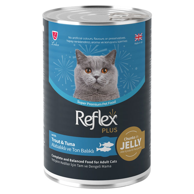 Reflex Plus Chunks in Jelly with Trout & Tuna Adult Cat Food