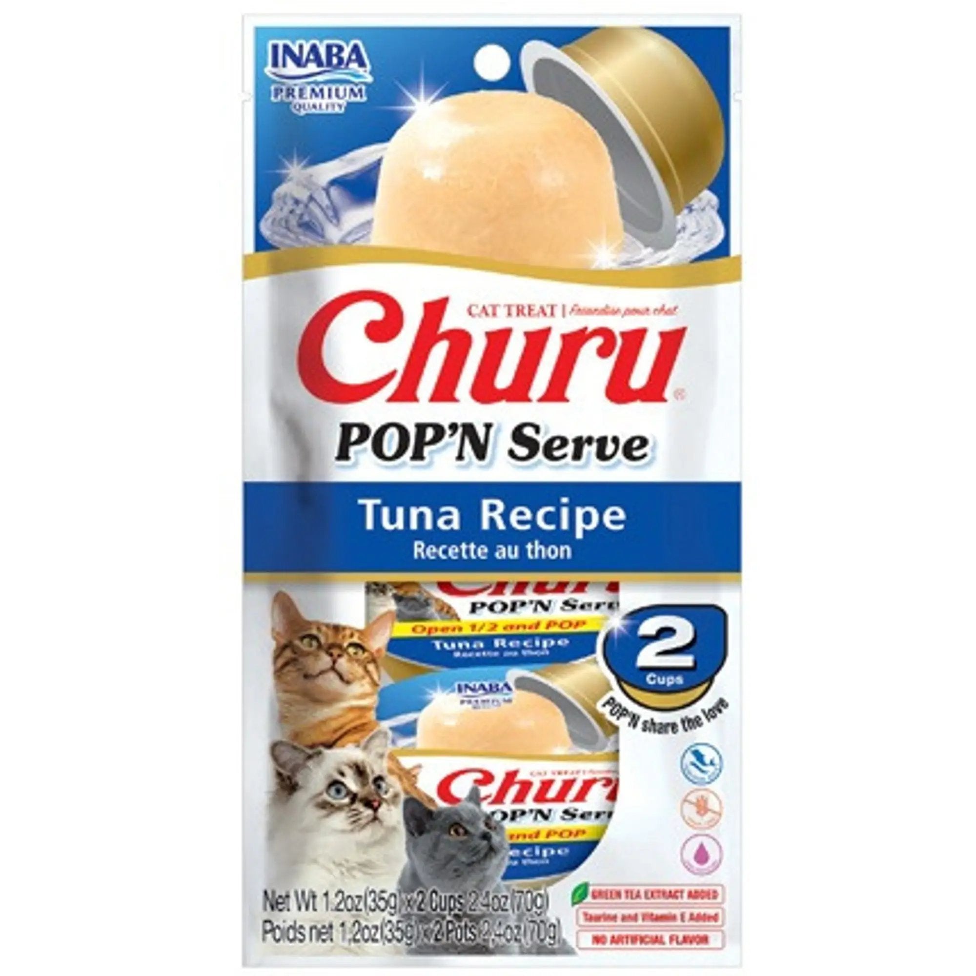 Inaba Churu POP'N Serve Tuna Recipe Cat Treat 2 pcs |