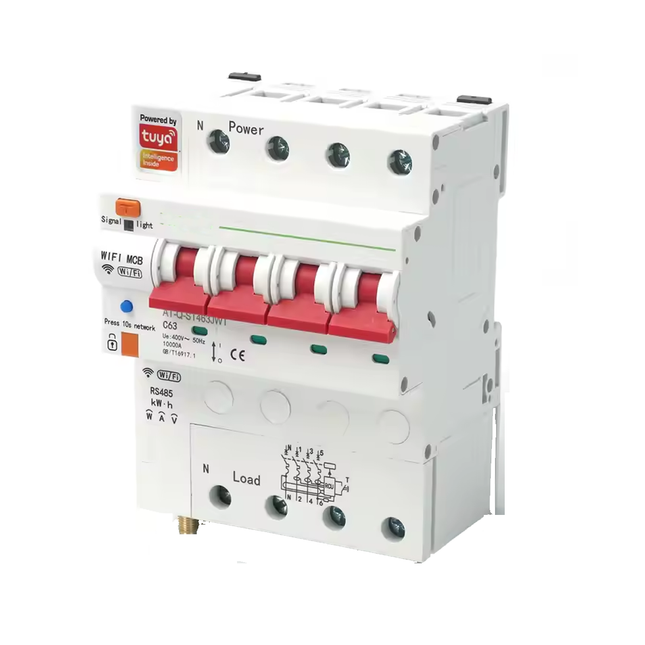 4-pole smart circuit breaker (handle) (90mm / 100A) (earth leakage protection/measures consumption)