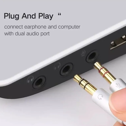 كابل موزع صوت من يوجرين 3.5 مم أنثى إلى 2 3.5 مم ذكر ABS Case /AV140