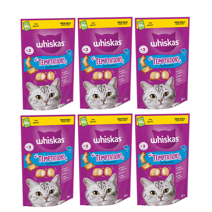 WHISKAS® TEMPTATIONS™ with Salmon 60g