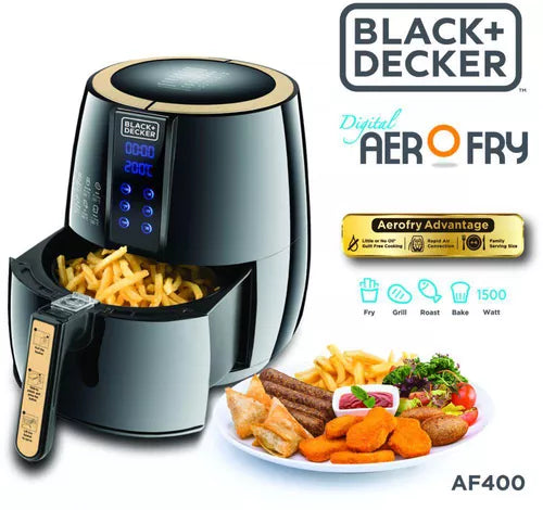 مقلاة هوائية رقمية بلاك اند ديكر سعة 4 لتر