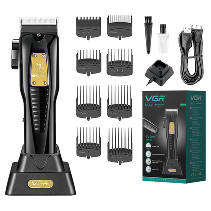 ماكينة حلاقة رجالية احترافية للشعر مع 8 أمشاط مختلفة ماركة vgr