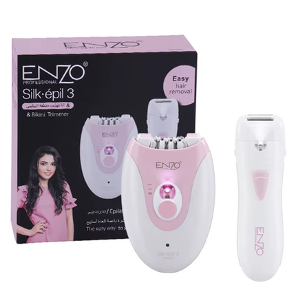 ماكينة إزالة الشعر 2 بـ 1 لجميع مناطق الجسم للنساء قابلة لإعادة الشحن ماركة ENZO