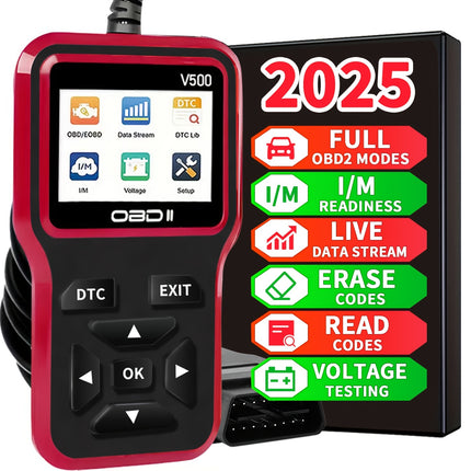 جهاز فحص أعطال السيارات OBD2 V500 – قارئ أكواد احترافي من لانش