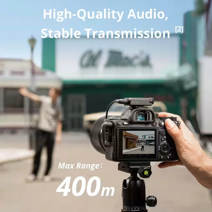 ميكروفون DJI Mic Mini لاسلكي 2TX+1RX – مايك احترافي للموبايل والكاميرا بعزل ضوضاء ومدى 400 متر