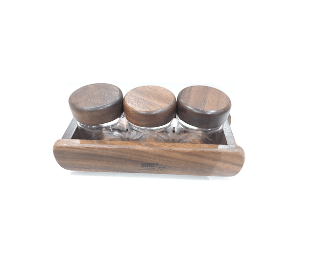 BILLI Jar SPICE BOTTLES W/RACK||زجاجات توابل
