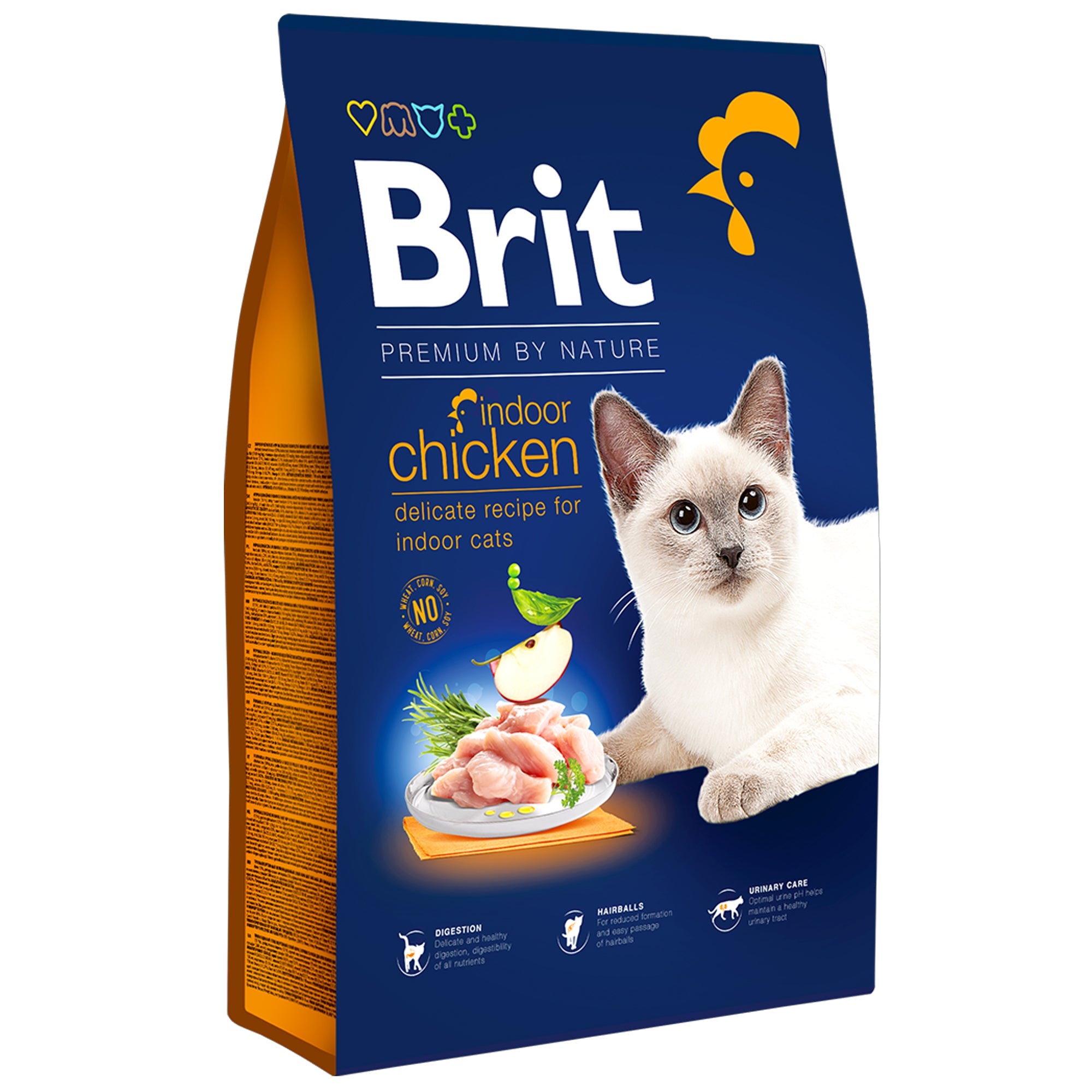 Brit Premium Indoor Cat Food with Chicken 1.5Kg |