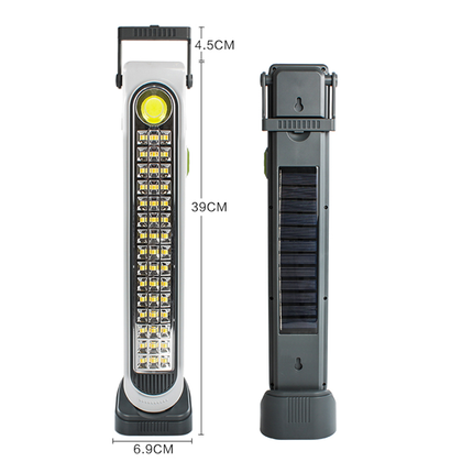 مصباح طوارئ LED يعمل بالطاقة الشمسية وقابل للشحن USB – إضاءة قوية للتخييم والطوارئ