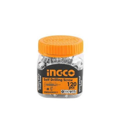براغي سلف درل 42 * 32 عدد 120 قطعة مع طلاء زنك ونقاط حفر مريحة من INGCO