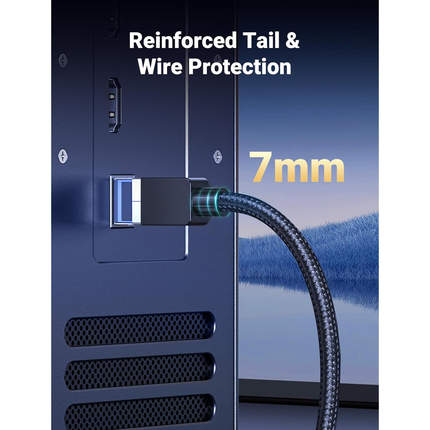 كابلات شبكة محمية من يوجرين |UGREEN CAT8 Shielded Round Braided Cable Modular Plugs| NW153