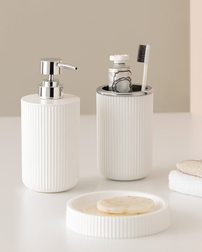 Marter Chrome Looter 3-Piece Bathroom Set - Light Beige