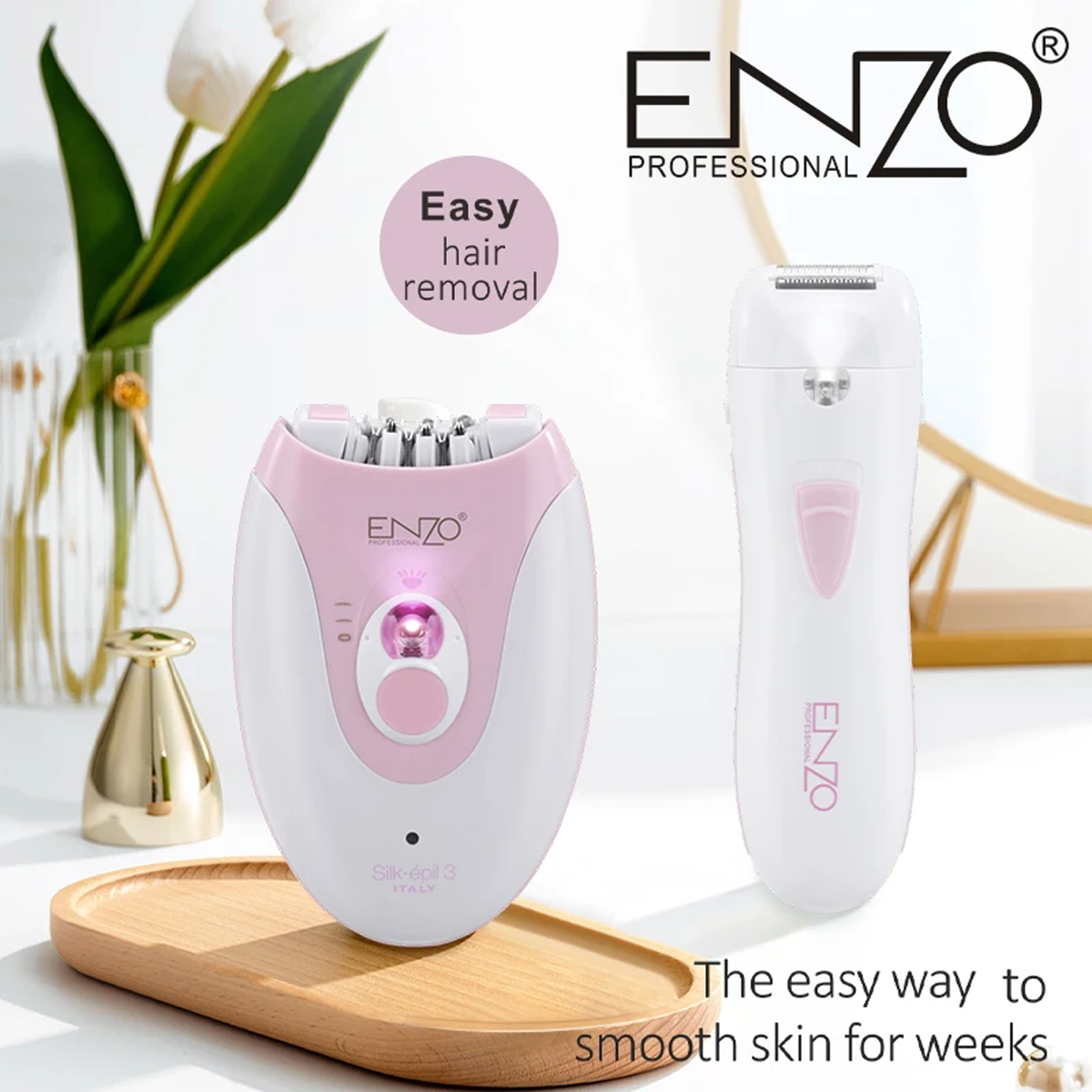 ماكينة إزالة الشعر 2 بـ 1 لجميع مناطق الجسم للنساء قابلة لإعادة الشحن ماركة ENZO | ENZO ماكينة إزالة الشعر 2 بـ 1 لجميع مناطق الجسم للنساء قابلة لإعادة الشحن ماركة ENZO | ENZO