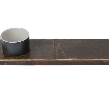 Creative Tops Naturals CUISINE Set of serving board with a ceramic dish