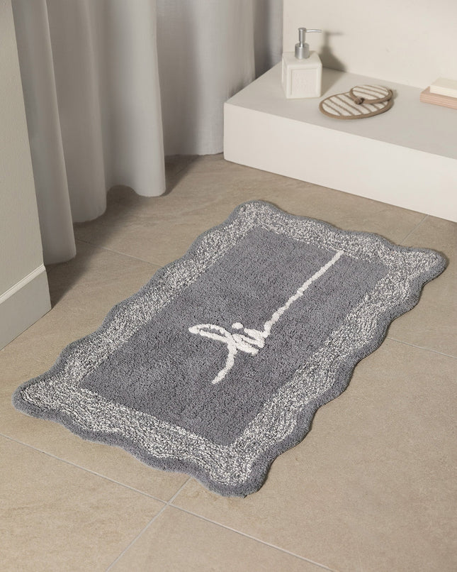 Gordes Grey Bath Mat – Luxurious Soft Bath Comfort