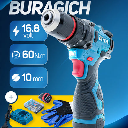 درل شحن16.8فولت برشلس BYT-CD1015