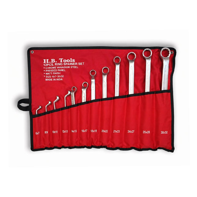 12PCS/6-32 طقم مفاتيح رينغ رينغ هندي 12 قطعة