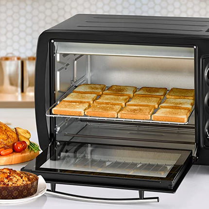 فرن تحميص بلاك اند ديكر مزدوج الزجاج متعدد الوظائف سعة 35 لتر
