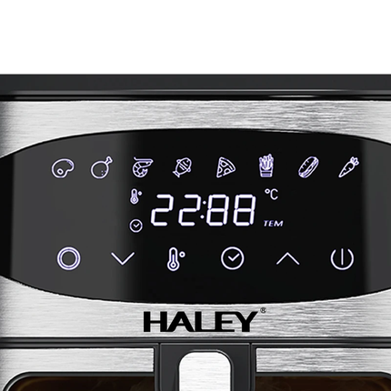 قلاية هوائية AIRFRYER سعة 10 لتر و10 برامج بشاشة تعمل باللمس ماركة HALEY