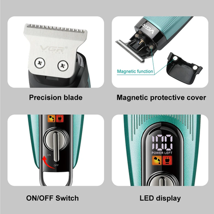 ماكينة حلاقة رجالية بـ شفرات من ستانلس ستيل ماركة VGR موديل V-975