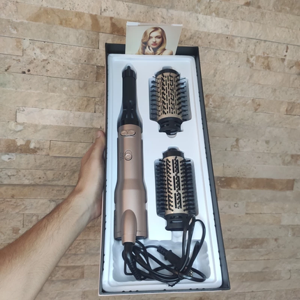 فرشاة دوارة لـ سشوار وتجفيف الشعر 2 بـ 1 ماركة ENZO الايطالية - موديل EN-741