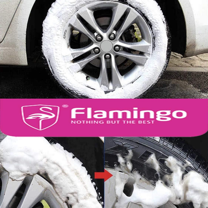 فوم لتلميع وتنظيف اطارات السيارات المقاوم للماء  500 مل  من FLAMINGO