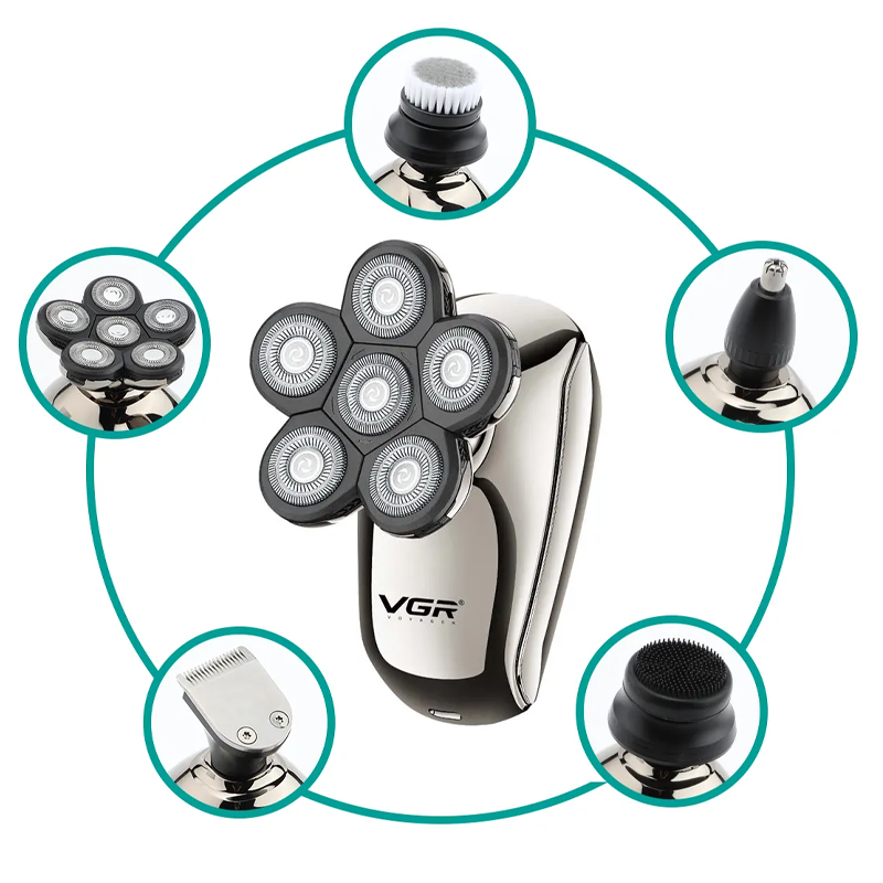 ماكينة حلاقة لاسليكة رجالية 5 بـ 1 تعمل على الشحن ماركة VGR - موديل V-320 | VGR