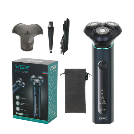 ماكينة حلاقة رجالية بـ 3 رؤوس " مقاومة للماء" ماركة VGR - موديل v-310