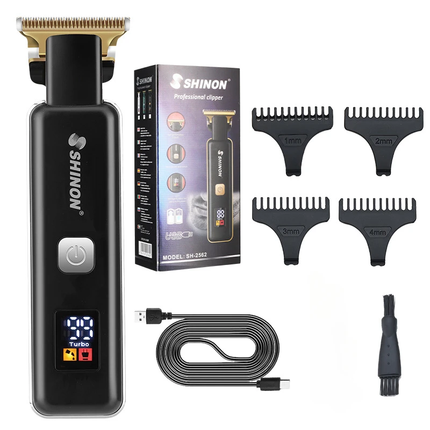 ماكينة حلاقة الشعر الاحترافية للرجال مع 4 امشاط ماركة SHINON - موديل sh-2562