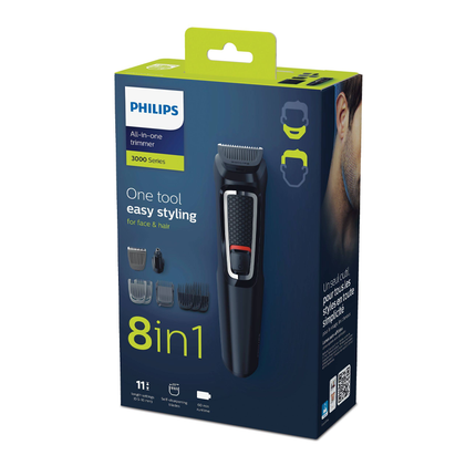 ماكينة حلاقة فيليبس 8 بـ 1 للوجه والشعر " مقاومة للماء "ماركة PHILIPS