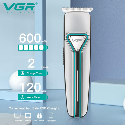 ماكينة حلاقة قابلة لإعادة الشحن مع 3 امشاط من VGR - موديل v-008