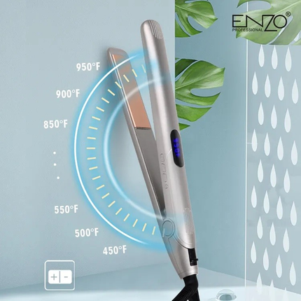 ستريتنر الشعر للكيراتين والبروتين "980 فهرنهايت" بـ حماية عالية ونظام امان من ENZO
