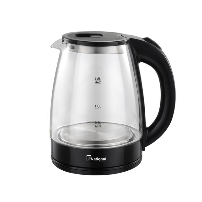 سخان ماء كهربائي من الزجاج سعة " 1.8 لتر " ماركة B NATIONAL