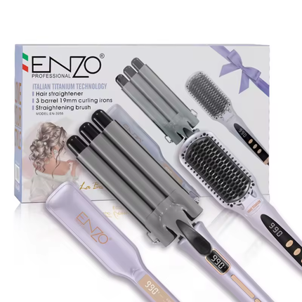 بكج العروسة للعناية بالشعر 3 بـ 1 بدرجة "990 فهرنهايت" من ENZO-موديل EN-3956