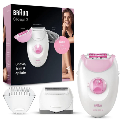 ماكينة براون 2 بـ 1 لازالة الشعر من جذوره ماركة BRAUN - لجميع الجسم