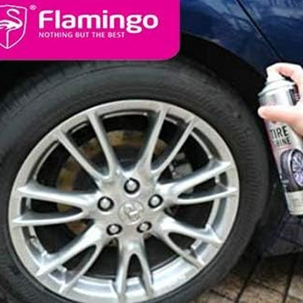 فوم لتلميع وتنظيف اطارات السيارات المقاوم للماء  500 مل  من FLAMINGO