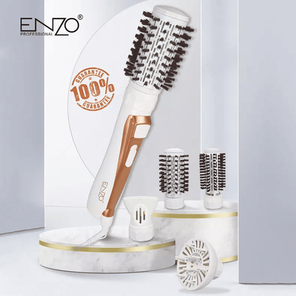 فرشاة دوارة لـ تجفيف الشعر بديلة السشوار 4 بـ 1 ماركة ENZO الايطالية EN-748