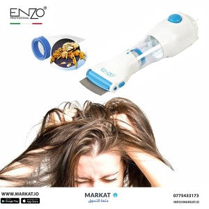 جهاز ازالة القمل والصيصان من الشعر بدون مواد كيميائية ماركة Enzo الايطالية